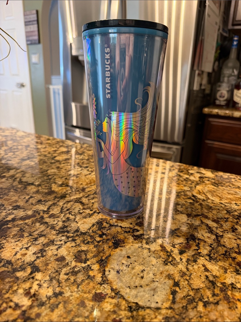 Starbucks Iridescent Blue Siren Travel Tumbler
